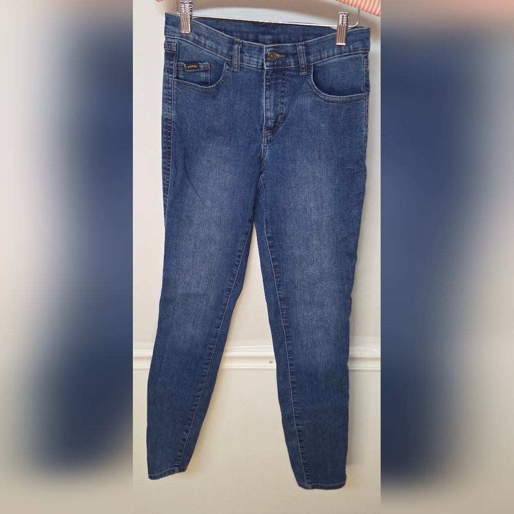 Kuhl Jeans Womens 4 Blue Kontour Lightweight Denim Stretch Drawstring Skinny